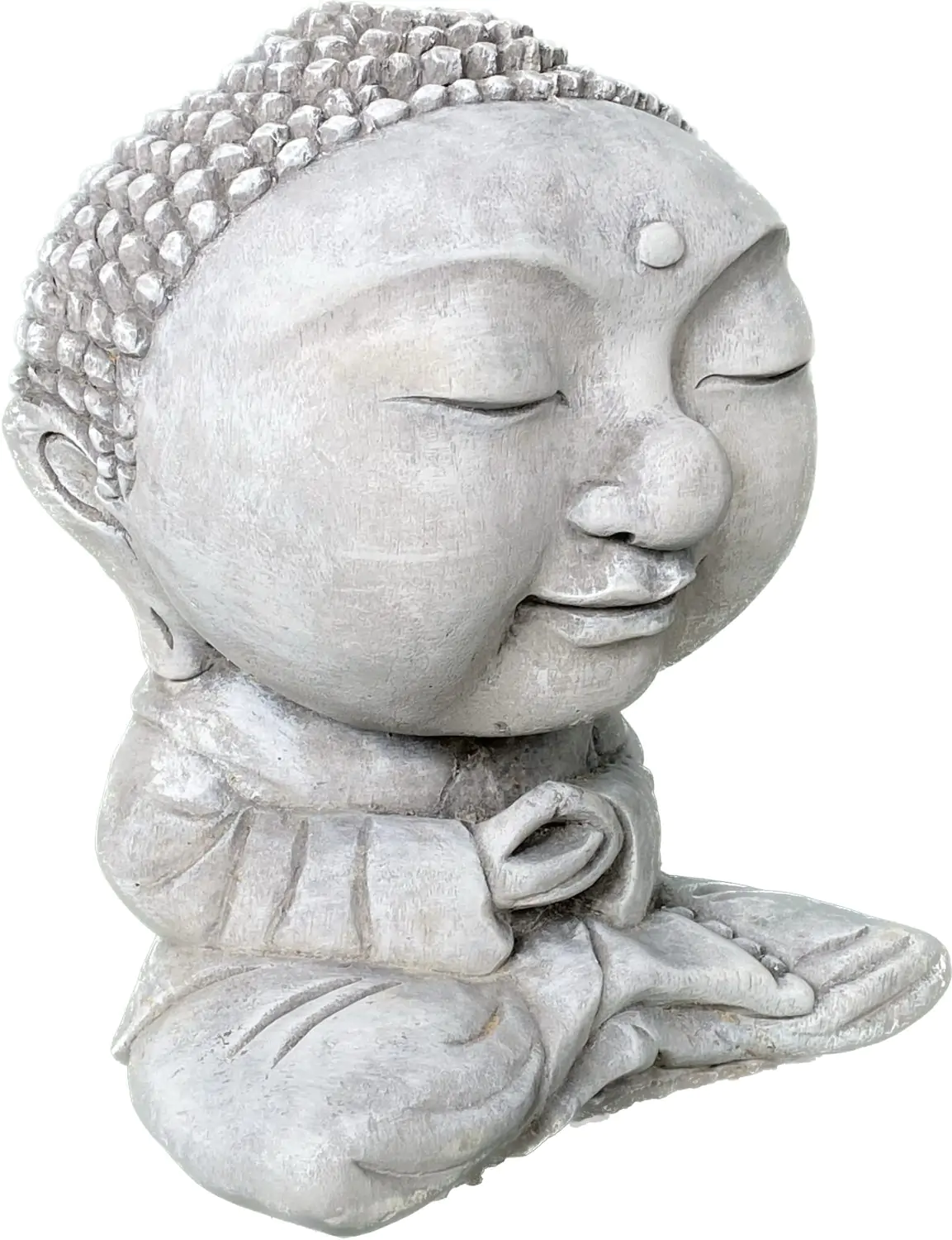  Product image 4 of the product “Nima - Sitting monk with big head, 20 cm H | cast stone ”